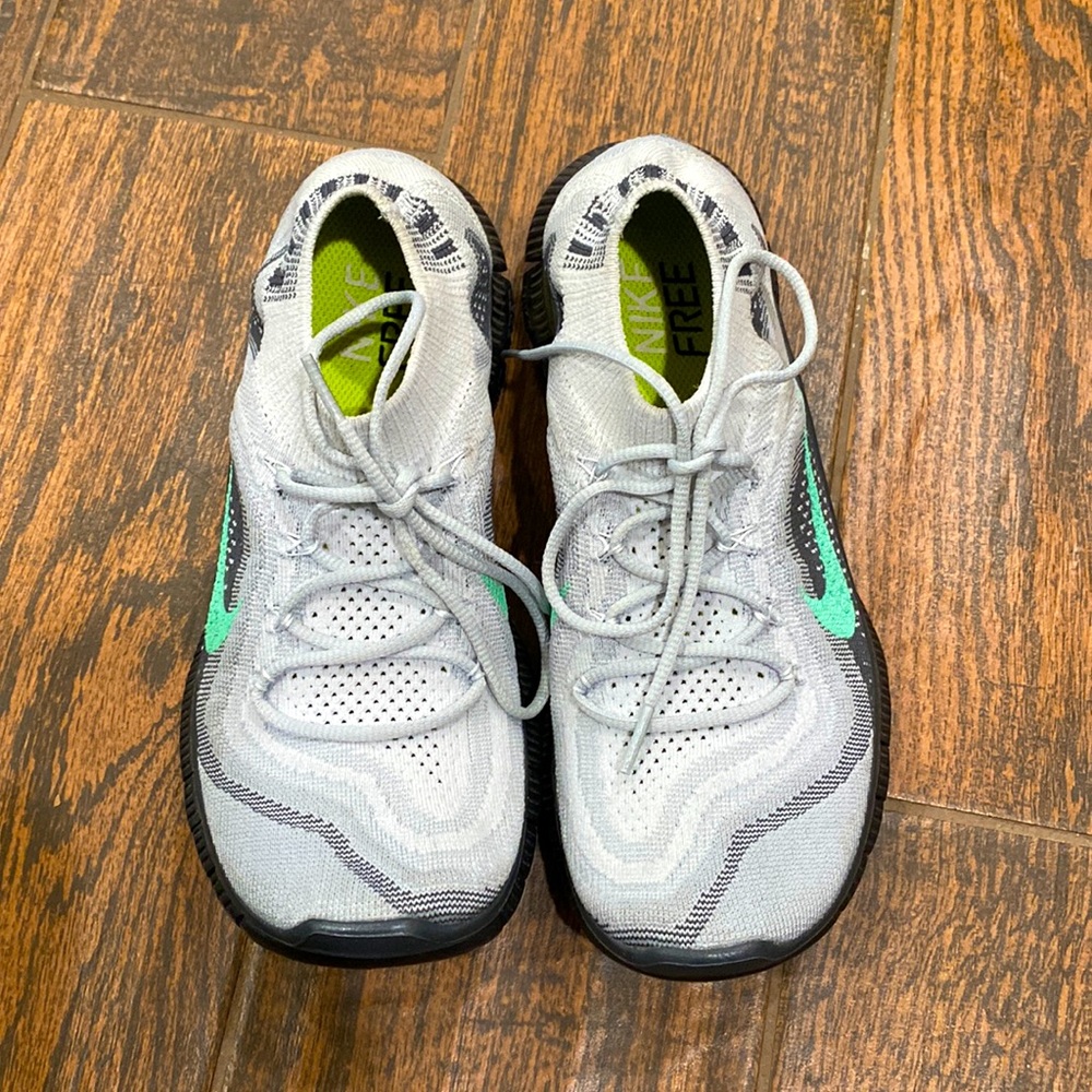 Nike free women shoe in grey and Tiffany blue